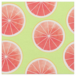 Pink Grapefruit Slices Pattern Stoff