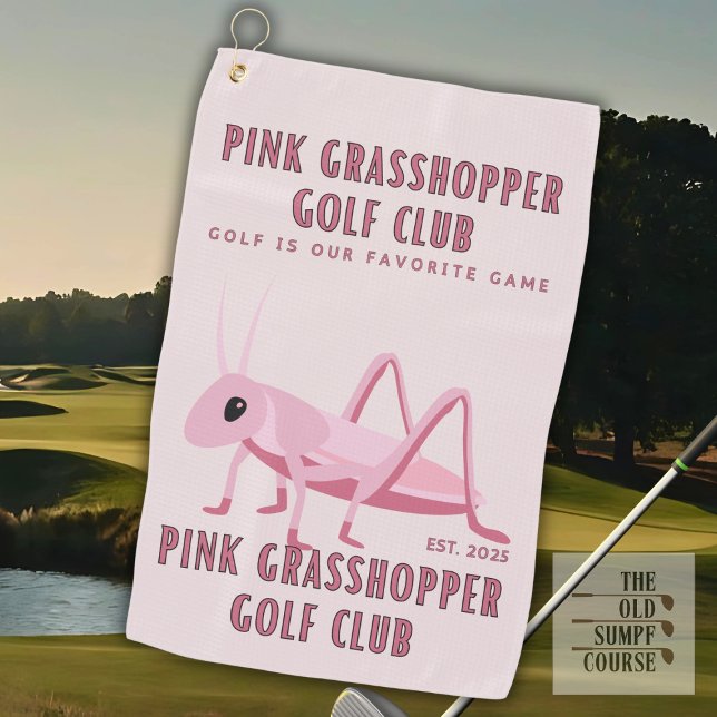 Pink Grasshopper Golf Club Golfhandtuch (Von Creator hochgeladen)