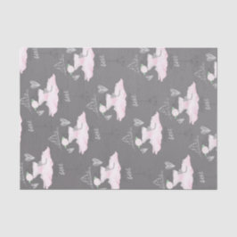 Pink & Grau Couture Ballerina Geburtstagsparty Seidenpapier