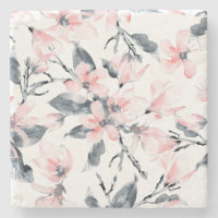 Pink & Grau Wasserfarben-Muster