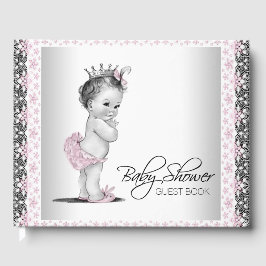 Pink Gray Baby Showbook Gästebuch