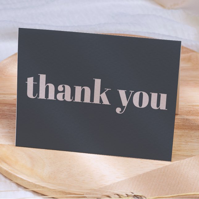 Pink Gray Boho Typografie Baby Showroom Danke (Von Creator hochgeladen)