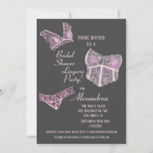 Pink Gray Brautparty Lingerie Party