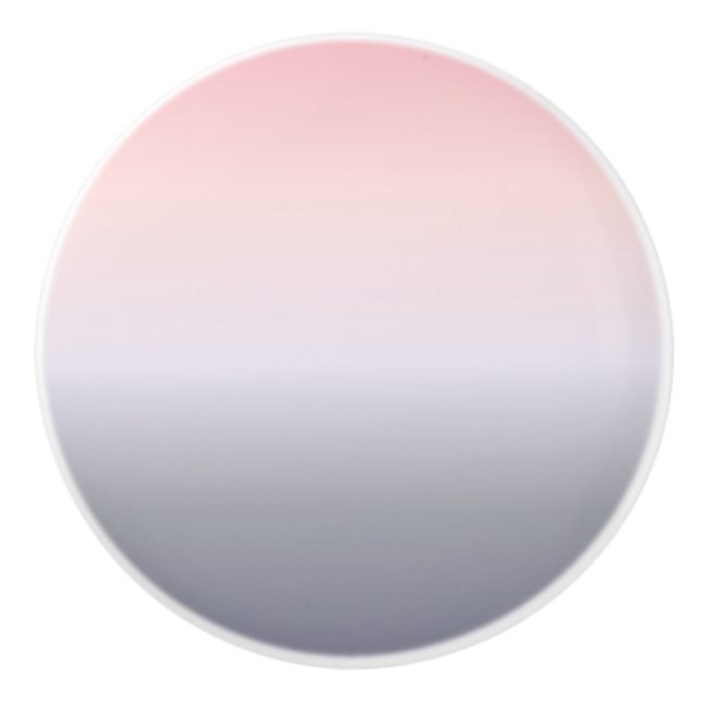 Pink Gray Gradient Keramikknauf (Vorderseite)