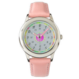 Pink Gray Hearts Watch Armbanduhr