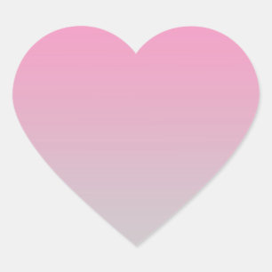 Pink & Gray Ombre Herz-Aufkleber