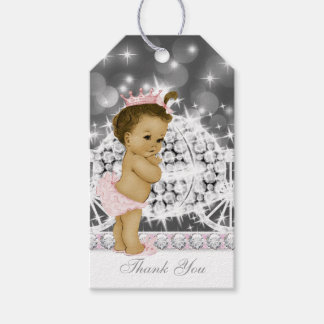 Pink Gray Princess Baby Dusche Geschenkanhänger