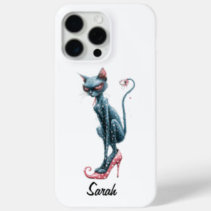 Pink Gray Whimsical Cat Case-Mate iPhone Hülle