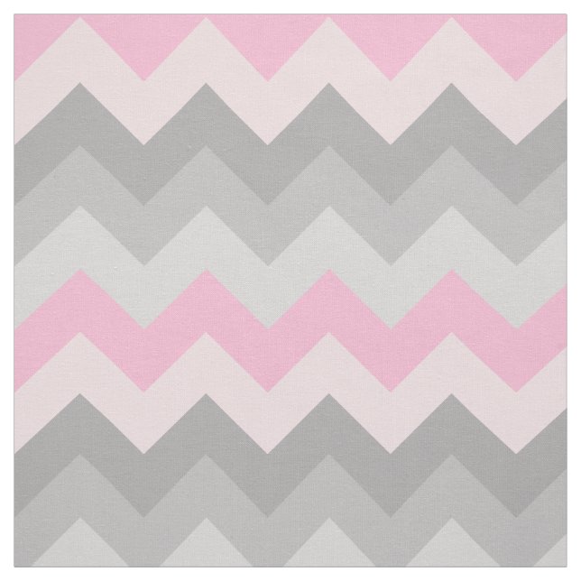 Pink Gray Zickzack Ombre Stoff (Muster)
