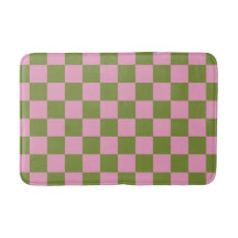 Pink Green Checkered Gingham Pattern