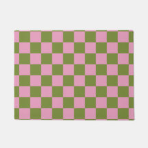 Pink Green Checkered Gingham Pattern