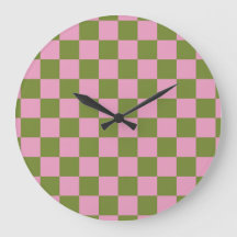 Pink Green Checkered Gingham Pattern