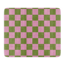 Pink Green Checkered Gingham Pattern