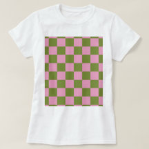 Pink Green Checkered Gingham Pattern
