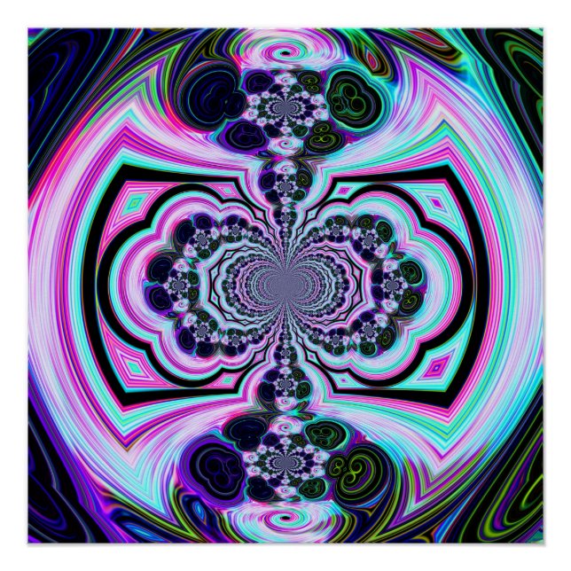 Pink Green Cosmic Spectacular Perfektes Poster (Vorderseite)