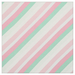 Pink Green Diagonal Stripe Muster Stoff