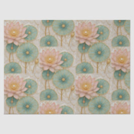 Pink & Green Floral Tissue Paper Seidenpapier