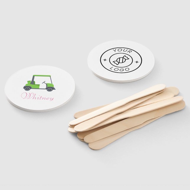 Pink Green Golf Cart Personalisiert lustig Fächer (Non-assembled)