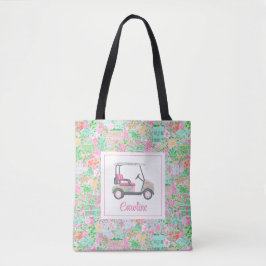 Pink & Green Palm Beach Golf Cart Personalisiert
