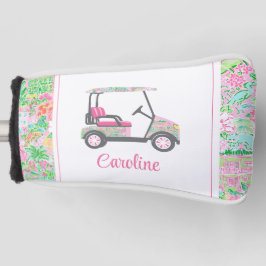 Pink & Green Palm Beach Golf Cart Personalisiert Headcover