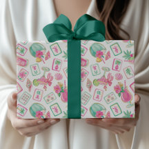 Pink & Green Palm Beach Mahjong & Mixers