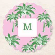 Pink Green Palm Tree Preppy Summer Shoogram