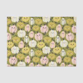 Pink & Green Pumpkins Tissue Paper Seidenpapier