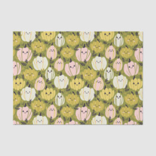 Pink & Green Pumpkins Tissue Paper Seidenpapier