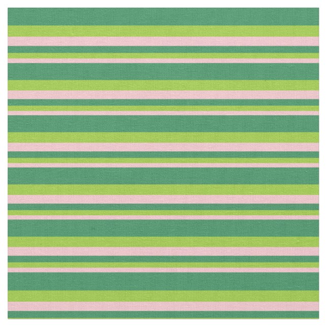 Pink, Green & Sea Green Lines Muster Stoff (Nahaufnahme)