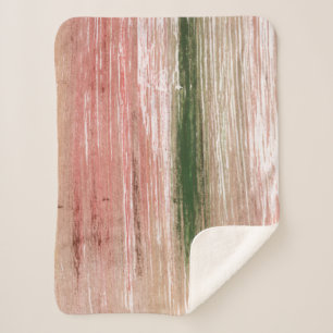 Pink green striped abstract painting art sherpadecke