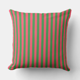 Pink Green Stripes,Lovely,Modern, Simple, Trendy Kissen
