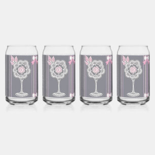 Pink & Grey AI-Kunst Dosenglas