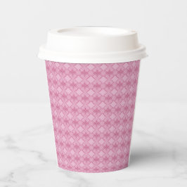 Pink Grid Paper Cup - Sip in perfekter Harmonie Pappbecher