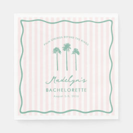 Pink-Grüne Palm Springs Before The Rings Party Serviette