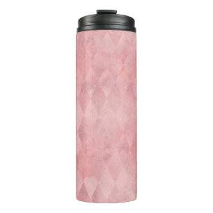 Pink Grunge Harlequin Pattern Thermosbecher