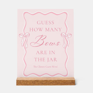 Pink Guess Wie viele Bogen Acrylschild
