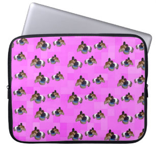 Pink Guinea Pigs Pattern, 15 Zoll Laptopschutzhülle
