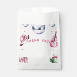 Pink Guitar Cowboy Party Cactus Birthday Geschenktütchen