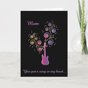 Pink Guitar Tree Mother's Day Card Karte