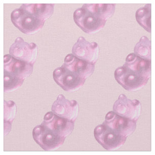 Pink Gummy Bären Muster Stoff