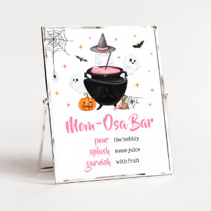 Pink Halloween Baby Braut Mama Osa Bar Poster