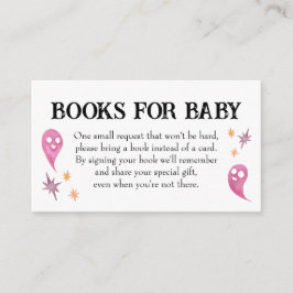 Pink Halloween Baby Showbücher für Baby Begleitkarte