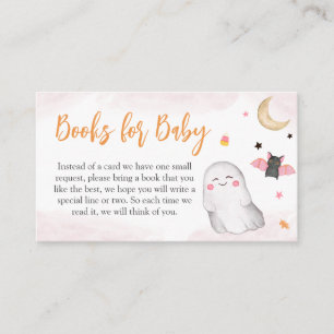 Pink Halloween Baby Showbücher für Baby Begleitkarte
