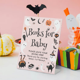 Pink Halloween Baby Showbücher für Baby Sockelschild