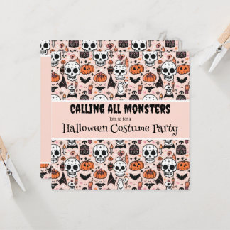 Pink Halloween benutzerdefinierte Geburtstagsfeier Einladung