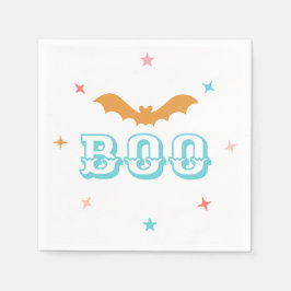 Pink Halloween Boo Paper Napkin Serviette