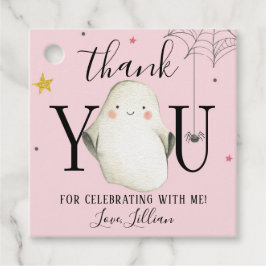 Pink Halloween Danke Tag Geschenkanhänger