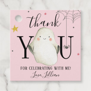 Pink Halloween Danke Tag Geschenkanhänger