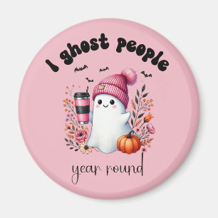 Pink Halloween introvertierte Kaffeegastästhesie Magnet