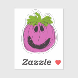 Pink Halloween Jack 'o Lantern Sticker